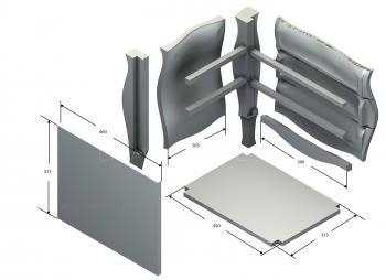 Set of furniture (KMB_0019-07) 3D model for CNC machine